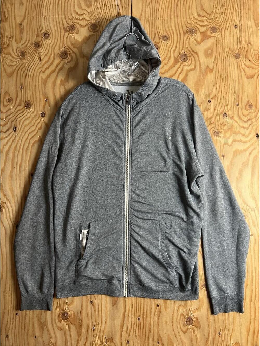 Vuori Hoodie Mens L Gray Movement Performance French Terry Sweatshirt V201